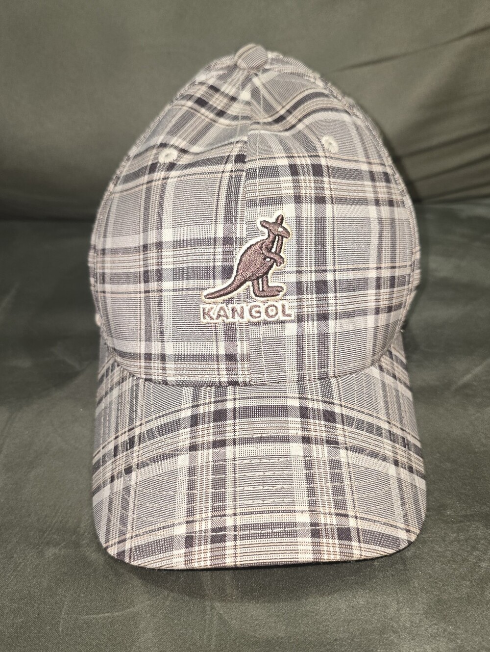 Kangol Brown Plaid Fitted Cap Size S/M